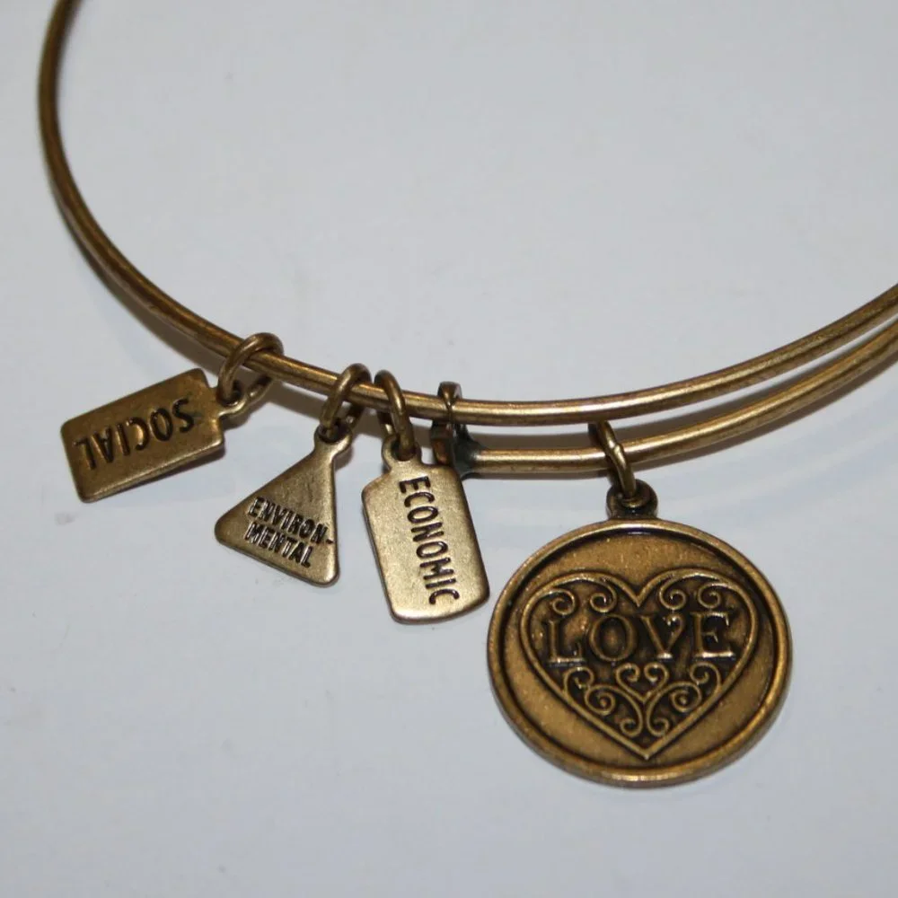 Beautiful LOVE bangle bracelet by Wind & Fire